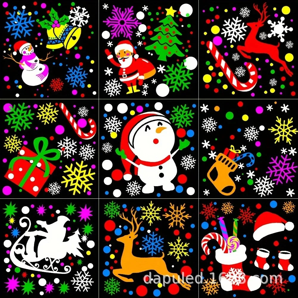 1pc Snowflake Christmas Laser Projector Light,16 patterns Waterproof Rotating Christmas LED Stage Lights Christmas Decoration - P's One-Stop Shop 