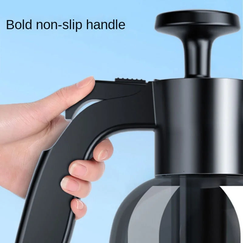 2L Hand Pump Foam Sprayer with 3 Types of Nozzle Hand Pneumatic Foam Cannon Snow Foam Car Wash Spray Bottle Car Window Cleaning - P's One-Stop Shop 