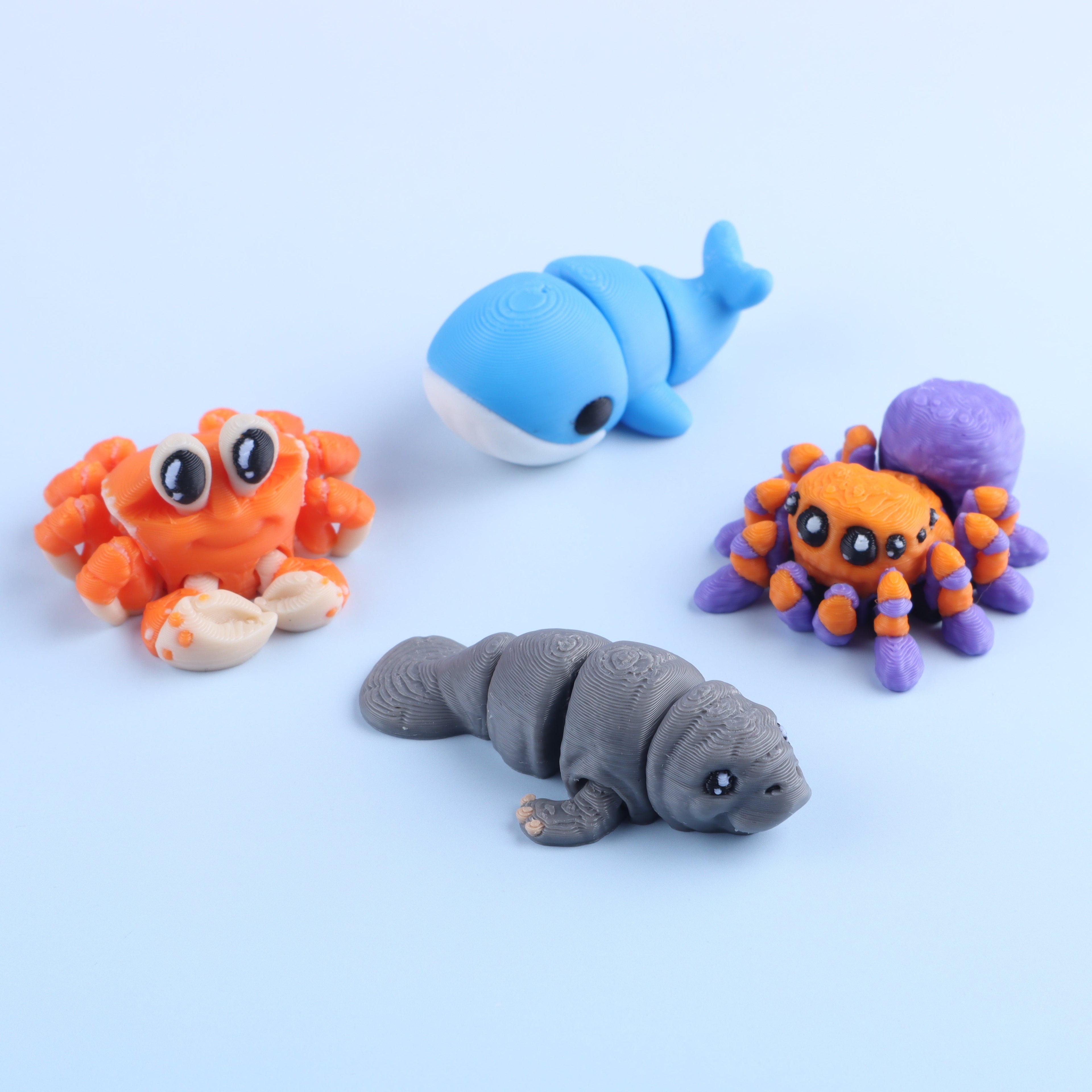 3D Printed Mini Fidget Creature Toy Pack – Sensory Goodie Bag Gift Set - P's One-Stop Shop 