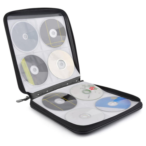 400 Discs CD Case CD DVD Storage Binder Sleeves Bag Portable Media Disk Wallet Album W/ Carrying Handle - P's One-Stop Shop 