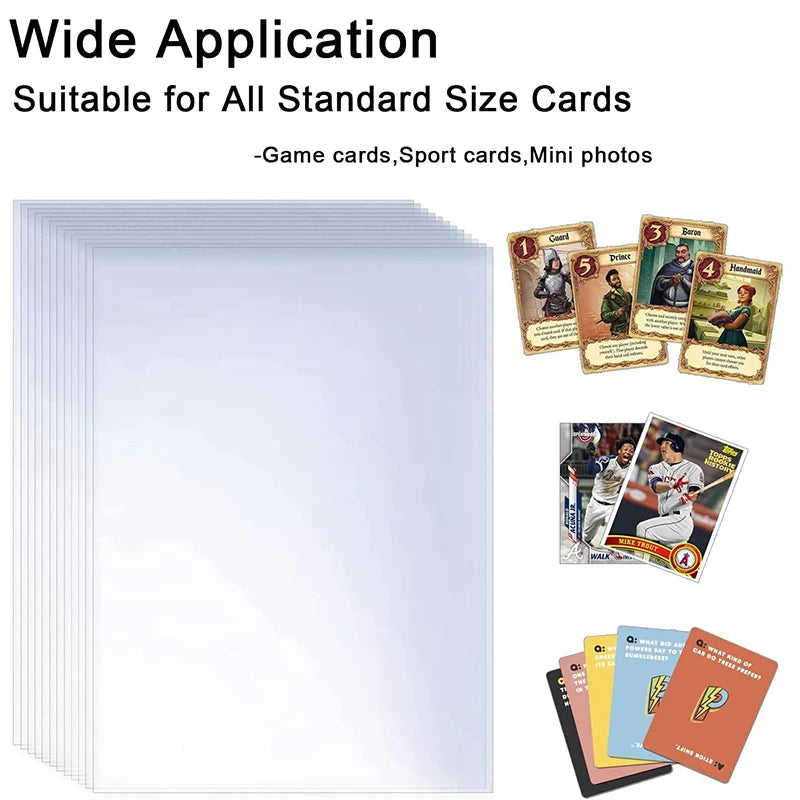 600pcs Hard Card Sleeves And Soft Card Holder Covered With Protective Filmclear Trading Protectors For Pokmone Football Gamecard - P's One-Stop Shop 