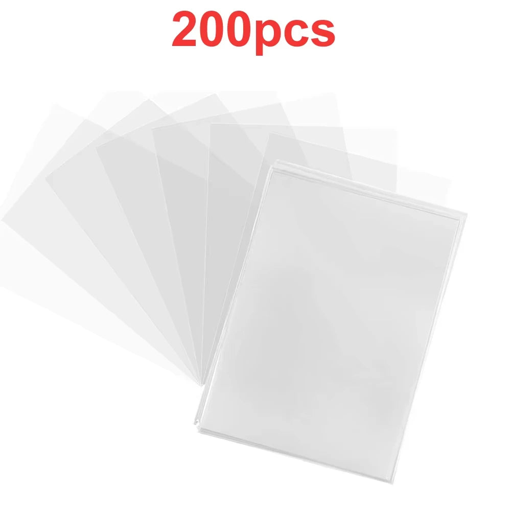 600pcs Hard Card Sleeves And Soft Card Holder Covered With Protective Filmclear Trading Protectors For Pokmone Football Gamecard - P's One-Stop Shop 