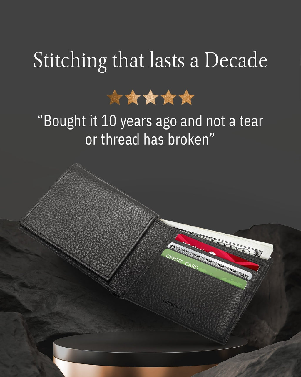 Bifold Wallet With Flip-Up ID Window - P's One-Stop Shop 