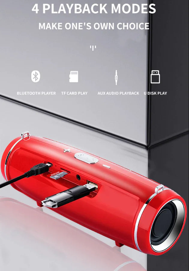 Bluetooth 5.1 Speaker Wireless Waterproof Outdoor Stereo LOUD Bass USB/TF Strap - P's One-Stop Shop 