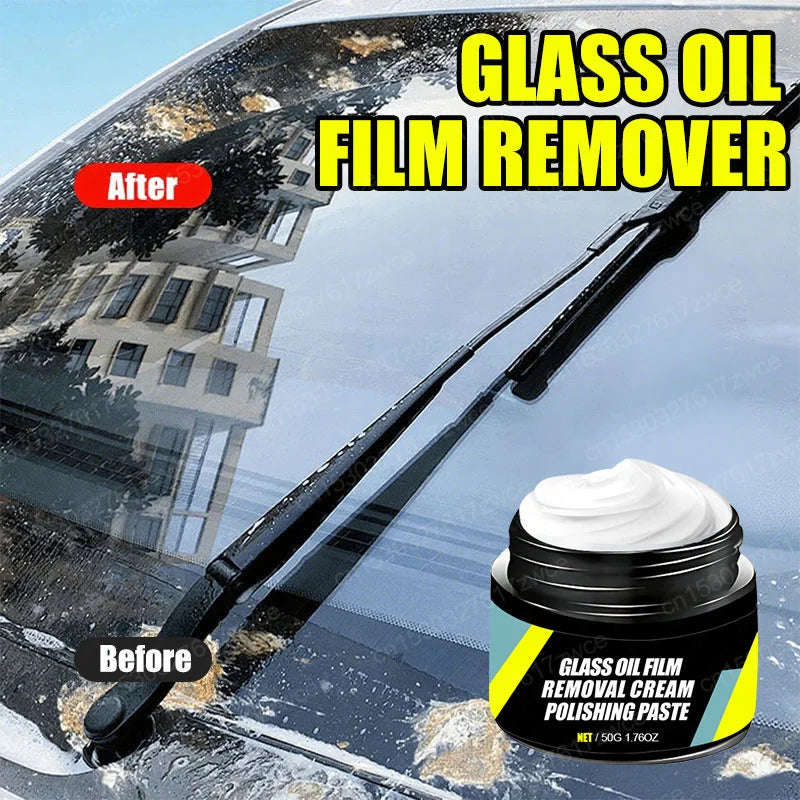 Car Glass Polish Coating Kit for Windshield Oil Film Removal Paste Car Glass Water Repellent Anti Rain Hydrophobic Cleaning Kits - P's One-Stop Shop 