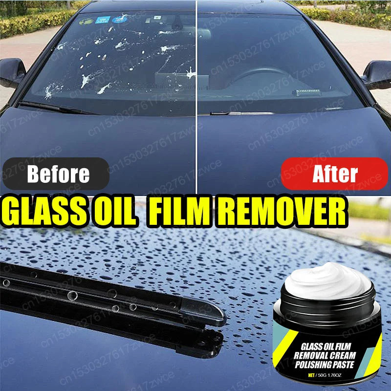 Car Glass Polish Coating Kit for Windshield Oil Film Removal Paste Car Glass Water Repellent Anti Rain Hydrophobic Cleaning Kits - P's One-Stop Shop 
