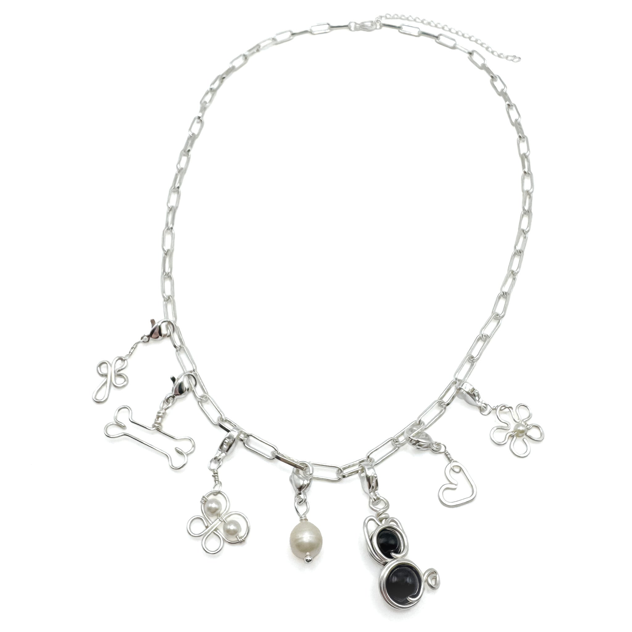 Cat silver charm - P's One-Stop Shop 
