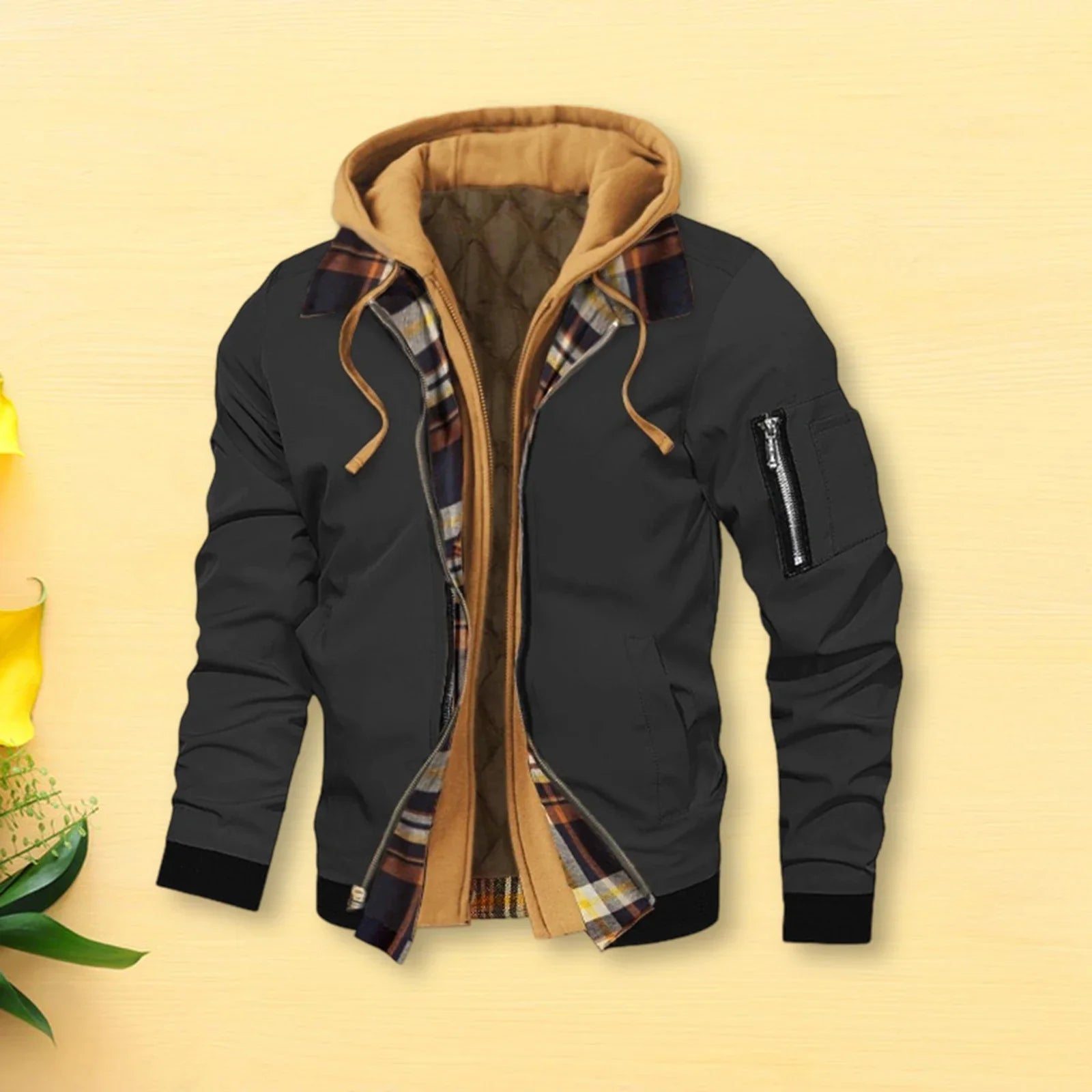 ChillGuard Men's Hooded Jacket - Stylish Two-in-One - P's One-Stop Shop 