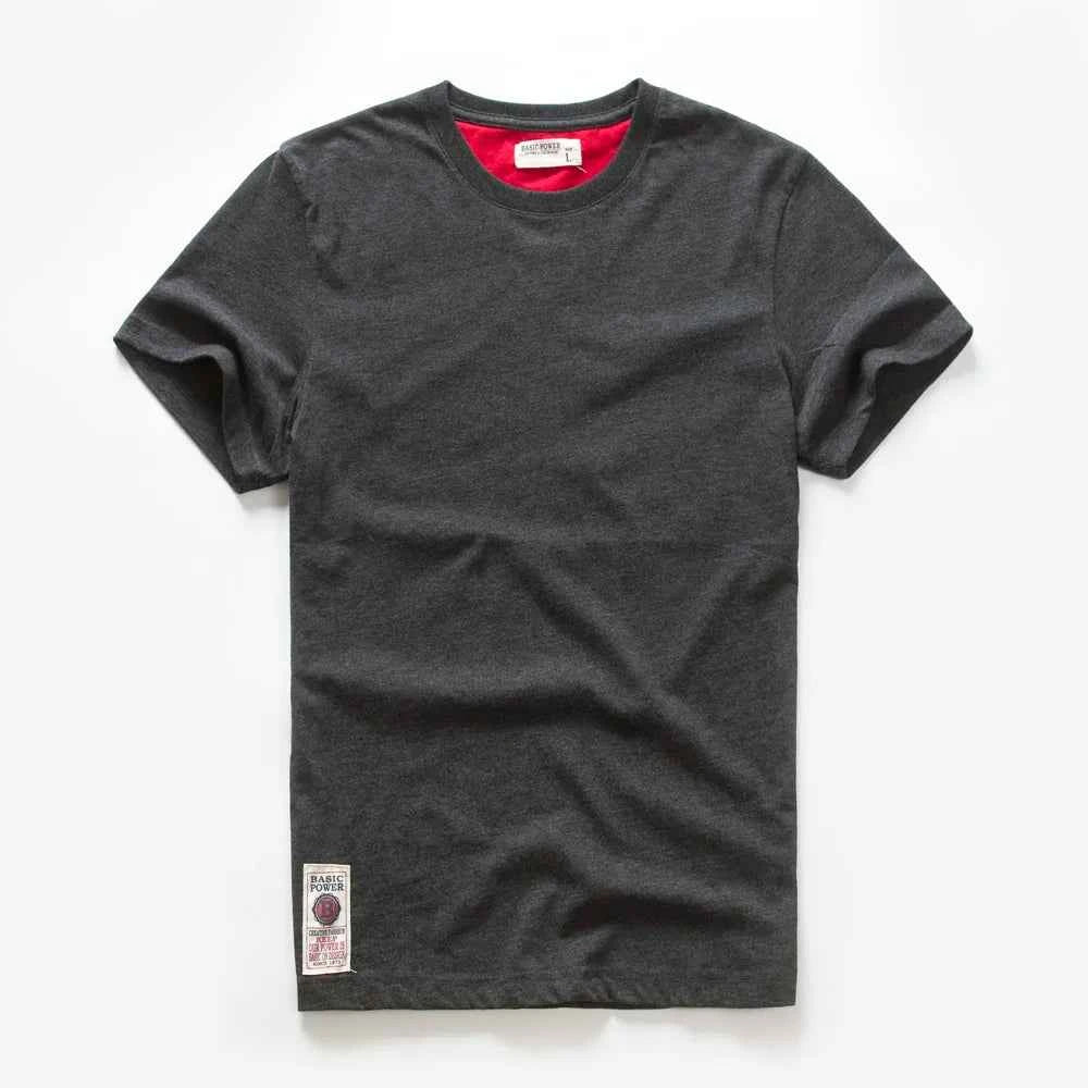 Classic Cotton Men's Solid O-Neck Tee - P's One-Stop Shop 