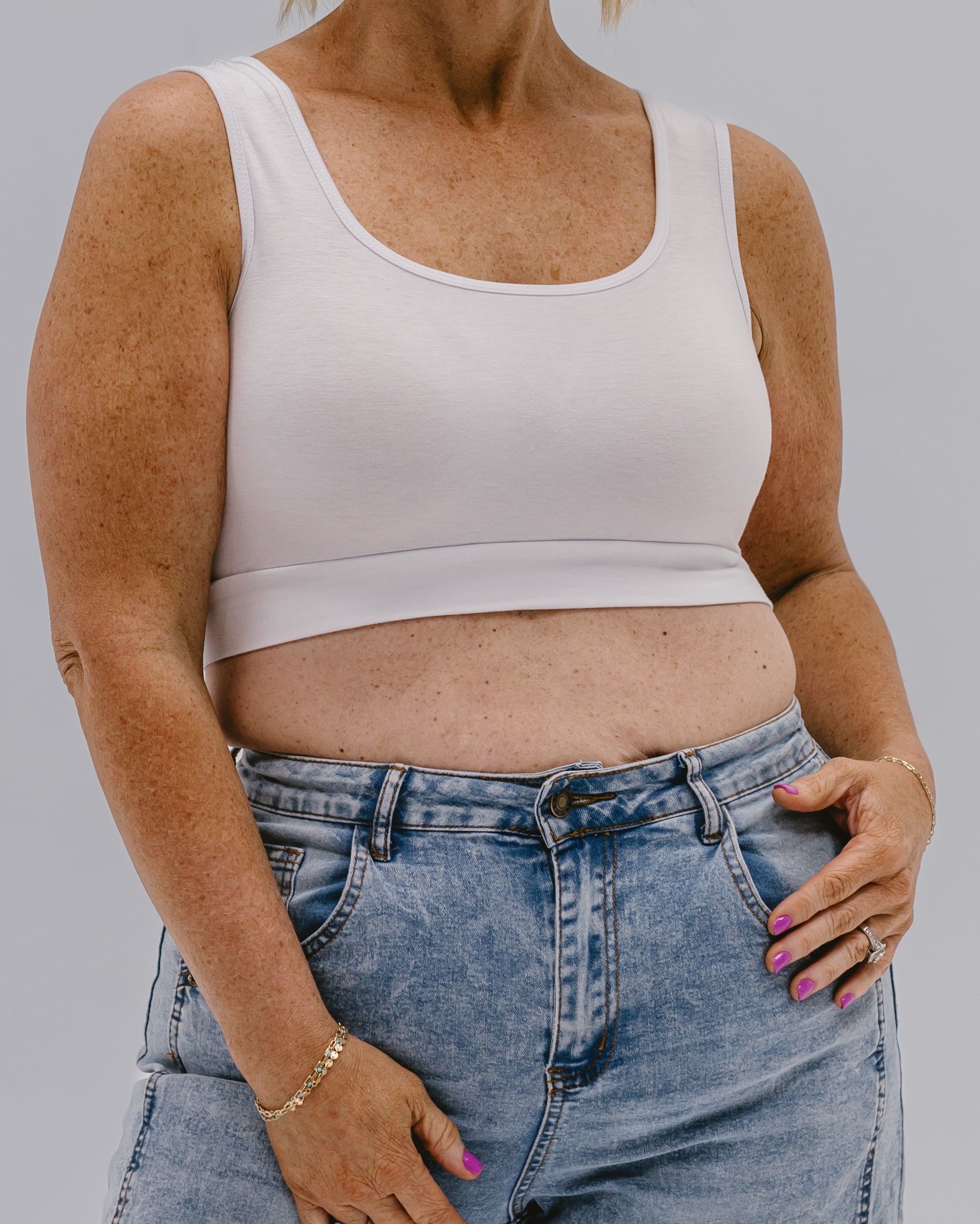 Classic Wide Strap Tank Halftee - P's One-Stop Shop 