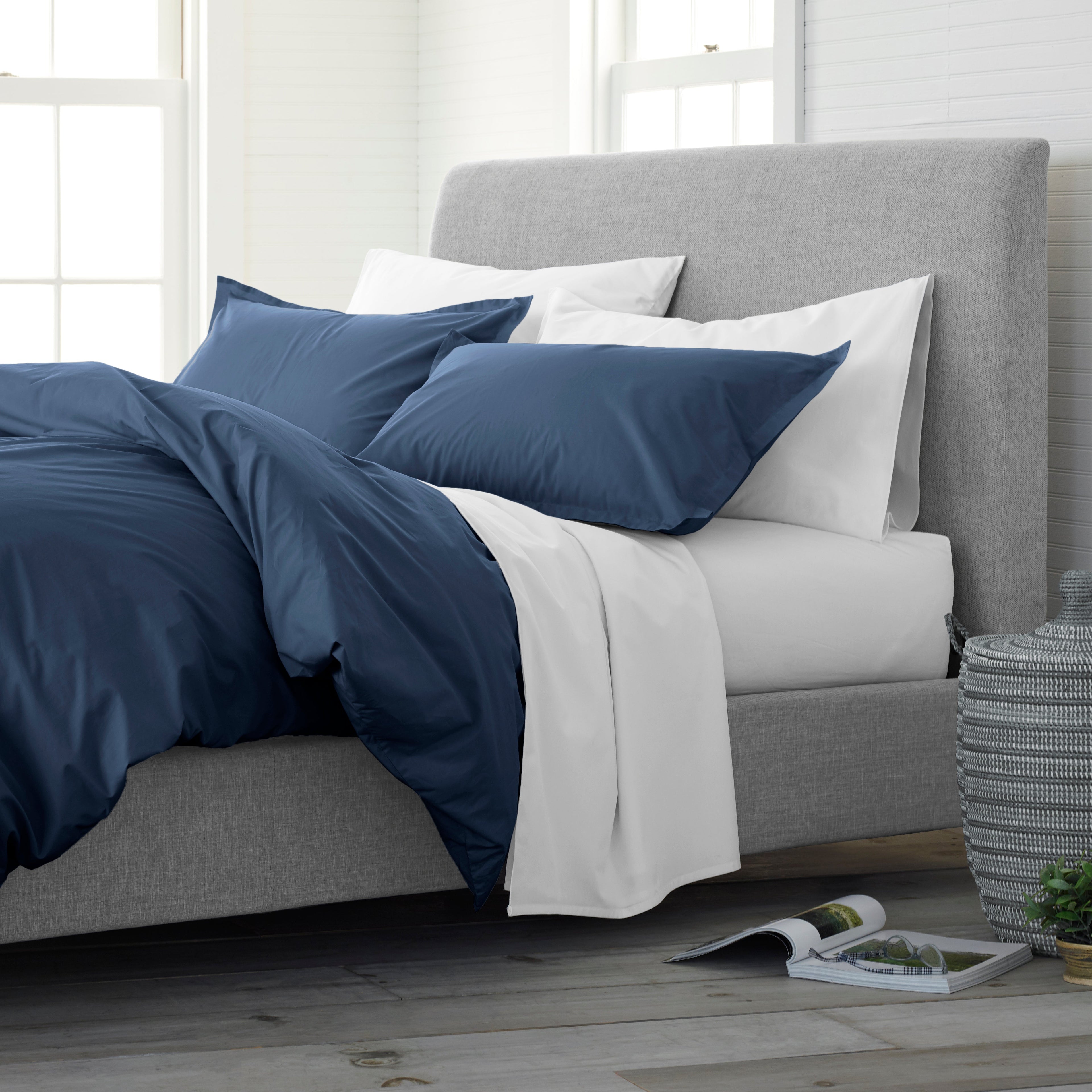 Clean Design Home® Duvet Cover Set, Cotton-Solid Color - P's One-Stop Shop 