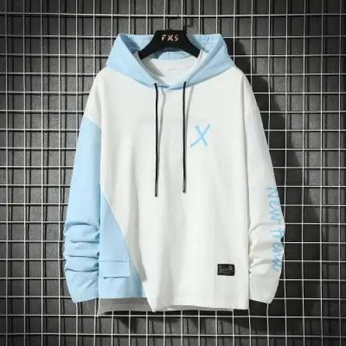 Cool Luxury Spring Autumn Striped Hoodie Sweatshirt Men's Thick Fleece Hip Hop High Streetwear Clothes Unique Design Long Sleeve Hoodies Casual Drawstring Hooded Sweatshirts - P's One-Stop Shop 