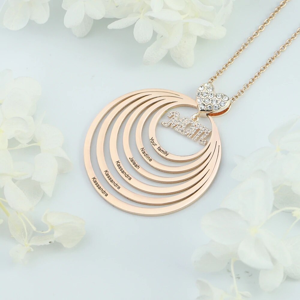 Custom MOM Infinite Love Name Necklace Personalized Kids Names Pendant - P's One-Stop Shop 
