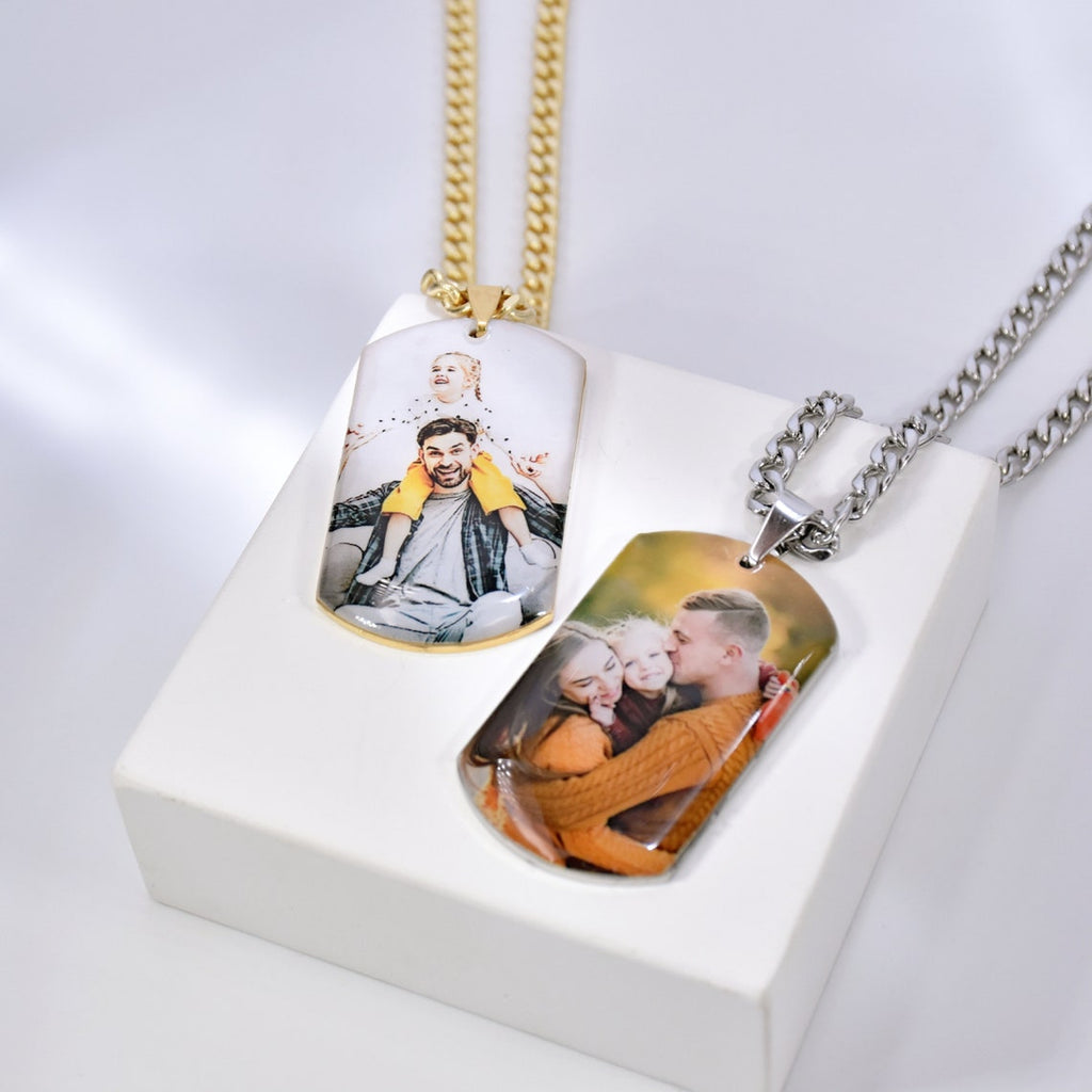 Custom Photo Necklace Custom Picture Nameplate Pendant Necklace for Kids Memory Jewelry - P's One-Stop Shop 