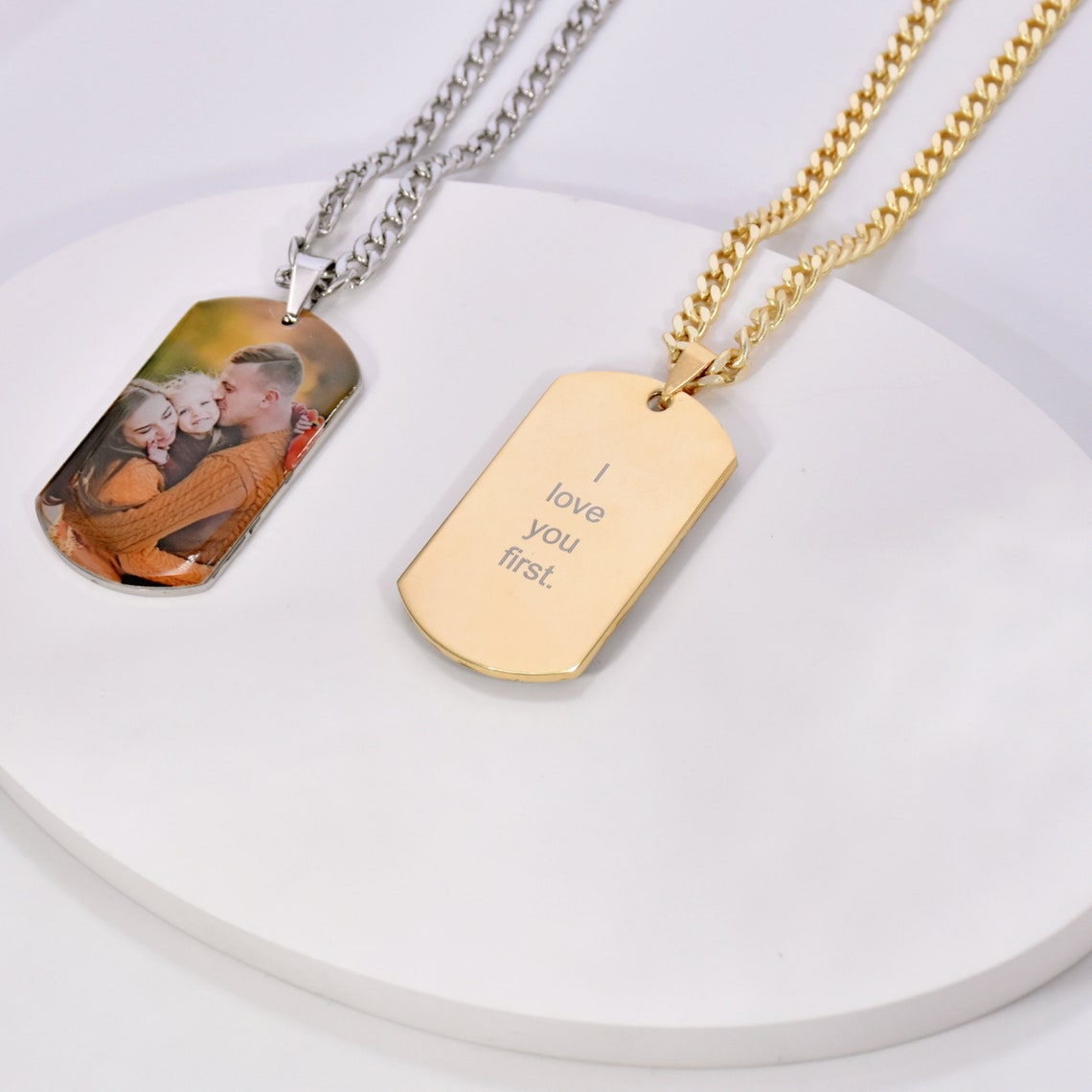 Custom Photo Necklace Custom Picture Nameplate Pendant Necklace for Kids Memory Jewelry - P's One-Stop Shop 