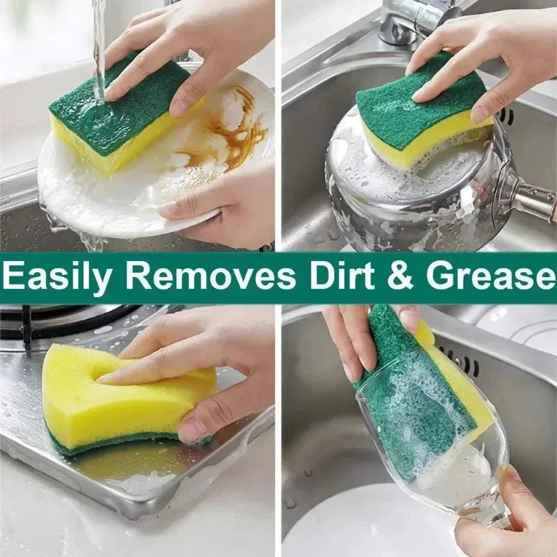 Double-Sided Magic Cleaning Sponge – Rust & Stain Remover for Kitchen - P's One-Stop Shop 