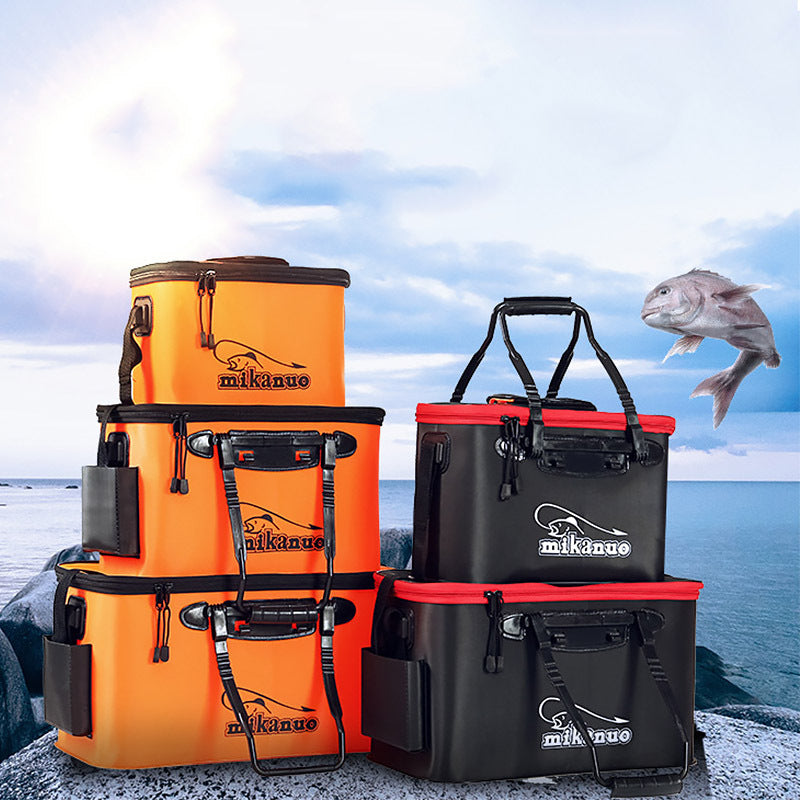 EVA Portable Fishing Bag Folding Thicken Live Fishing Box Tank Bucket Camping Fishing Tackle Fishbox Storage Bag - P's One-Stop Shop 