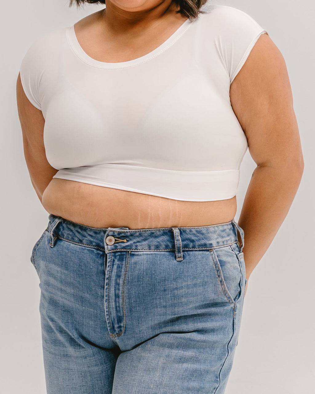 Elegant Basic Cap Sleeve Halftee - P's One-Stop Shop 