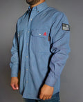 FR Pearl Snap Work Shirt - Conqueror Navy - P's One-Stop Shop 
