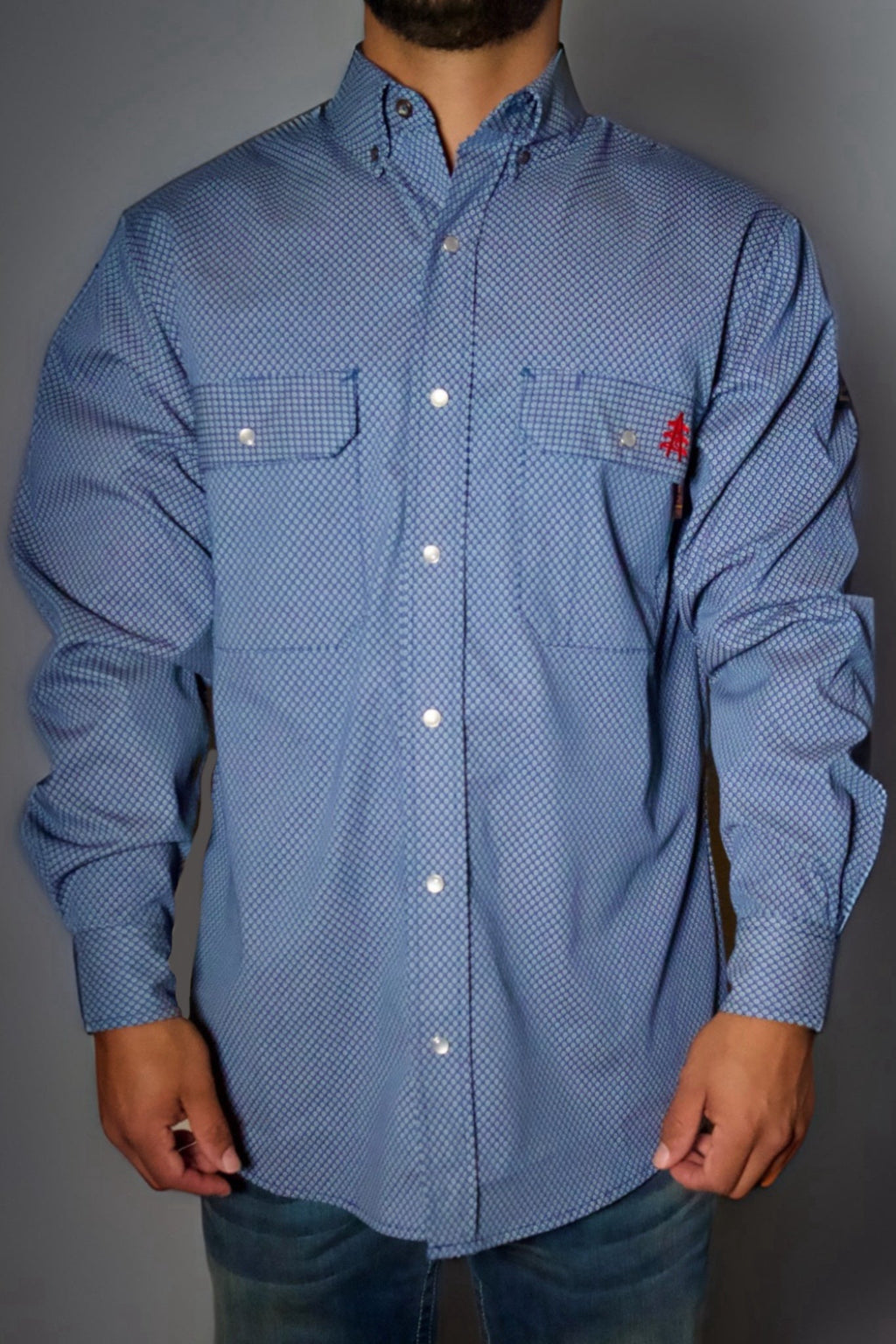 FR Pearl Snap Work Shirt - Conqueror Navy - P's One-Stop Shop 
