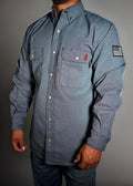 FR Pearl Snap Work Shirt - Forged Gray - P's One-Stop Shop 