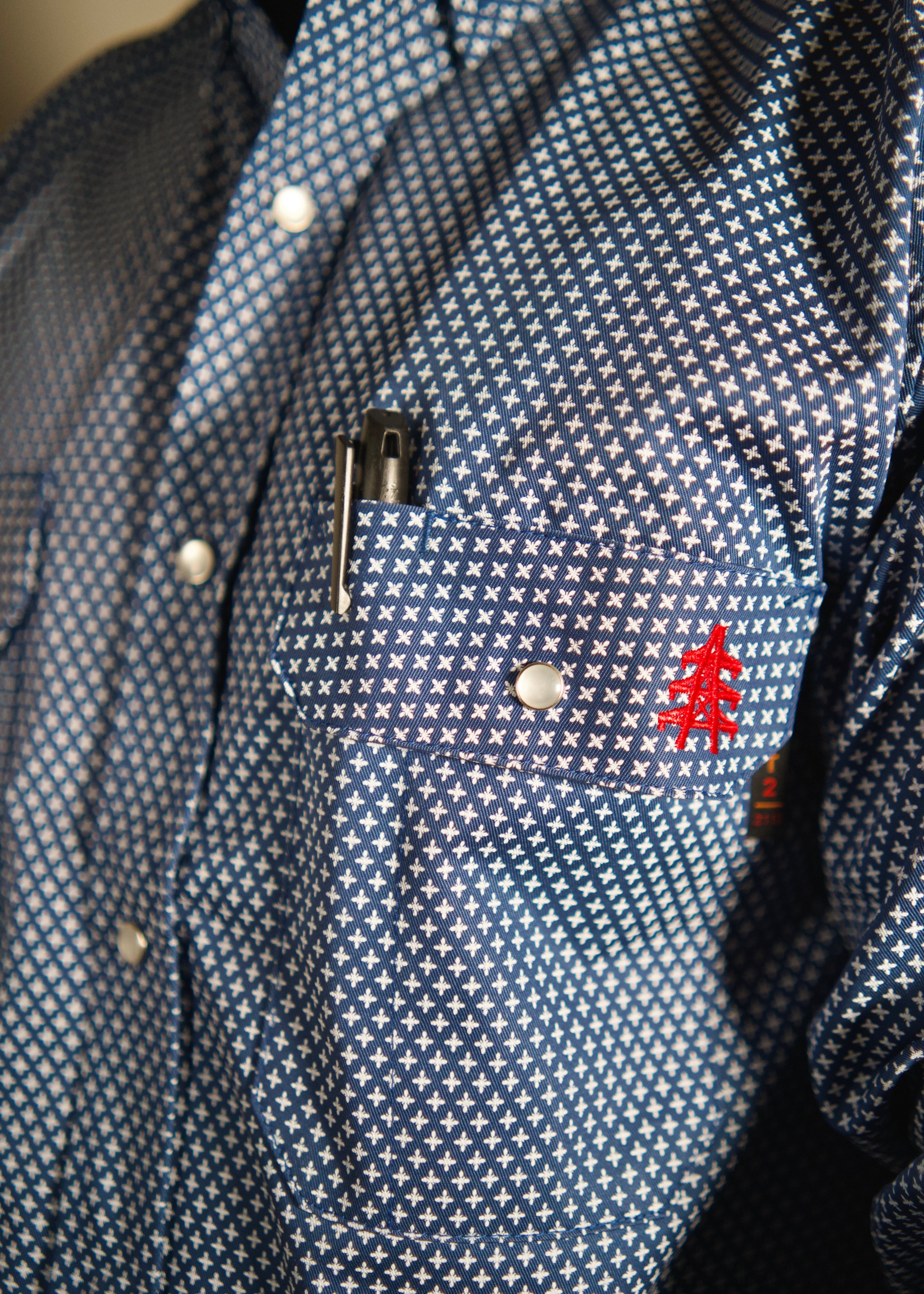 FR Pearl Snap Work Shirt - Honor Navy - P's One-Stop Shop 