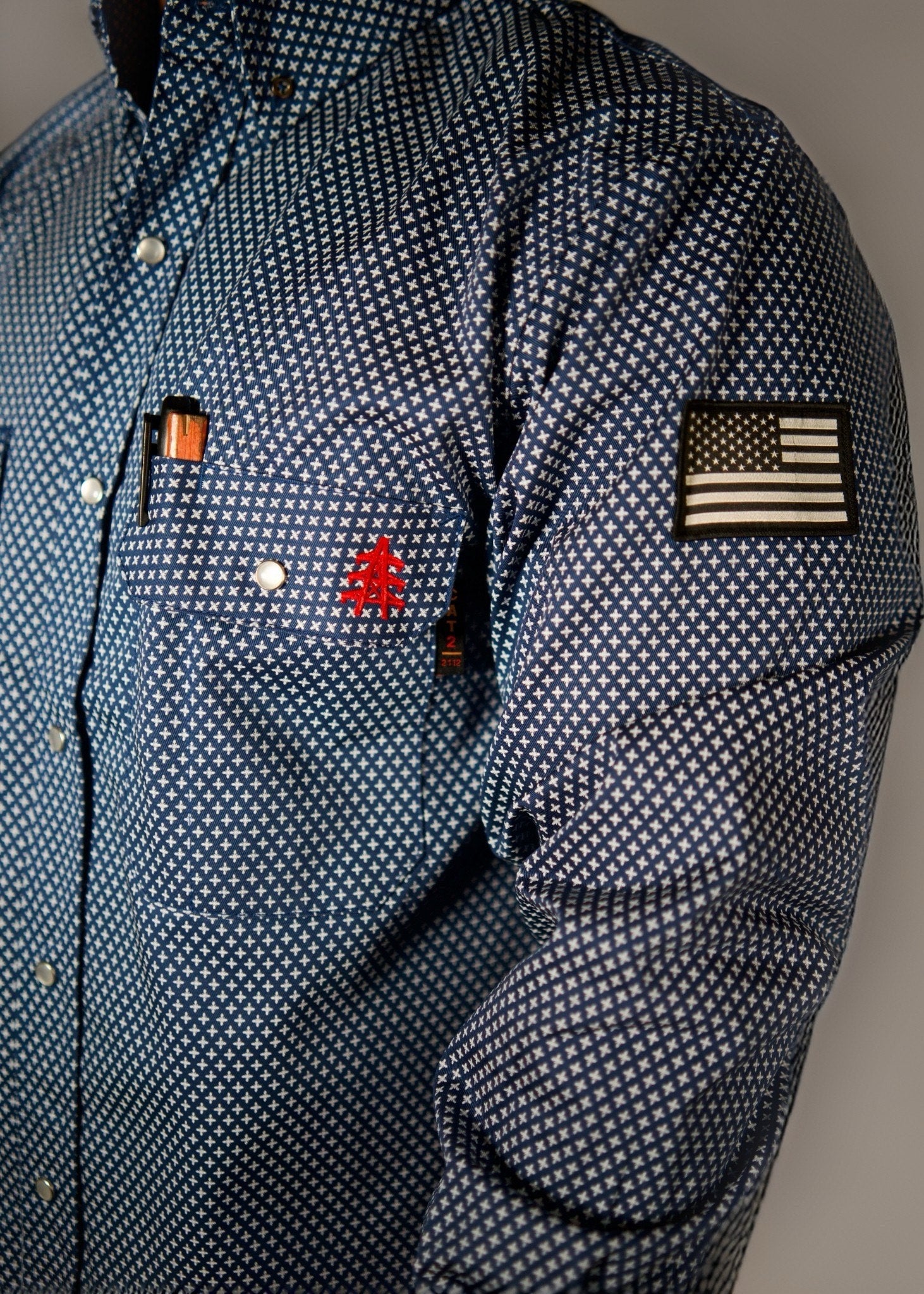 FR Pearl Snap Work Shirt - Honor Navy - P's One-Stop Shop 