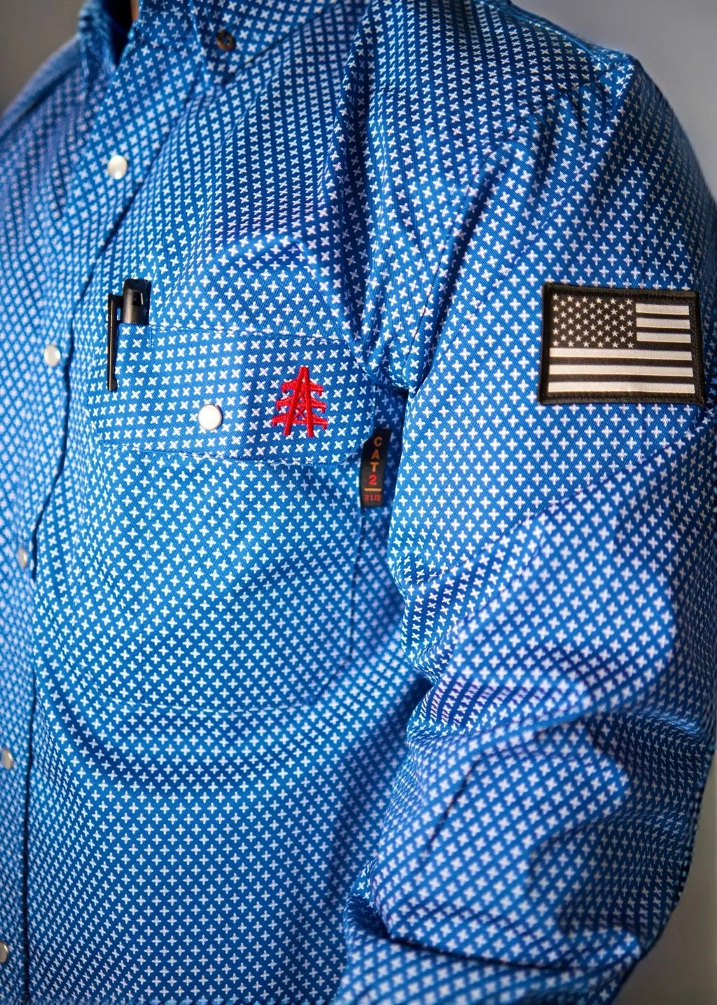 FR Pearl Snap Work Shirt - Royal Blue - P's One-Stop Shop 