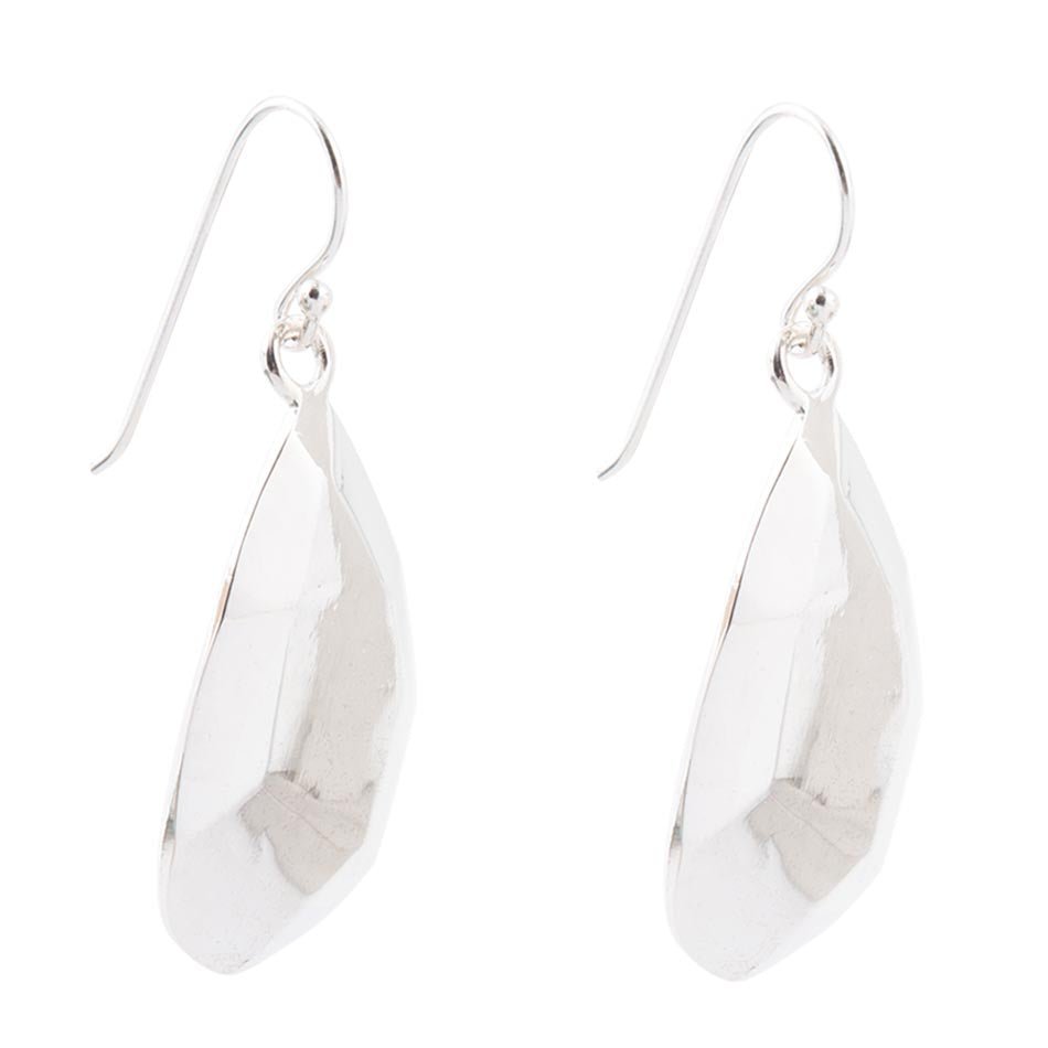 Faceted Sterling Silver Drop Earrings - P's One-Stop Shop 