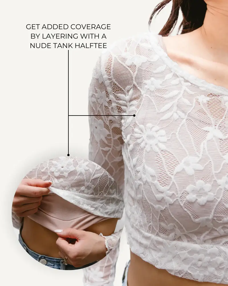 Full Lace Long-Sleeved Halftee - P's One-Stop Shop 