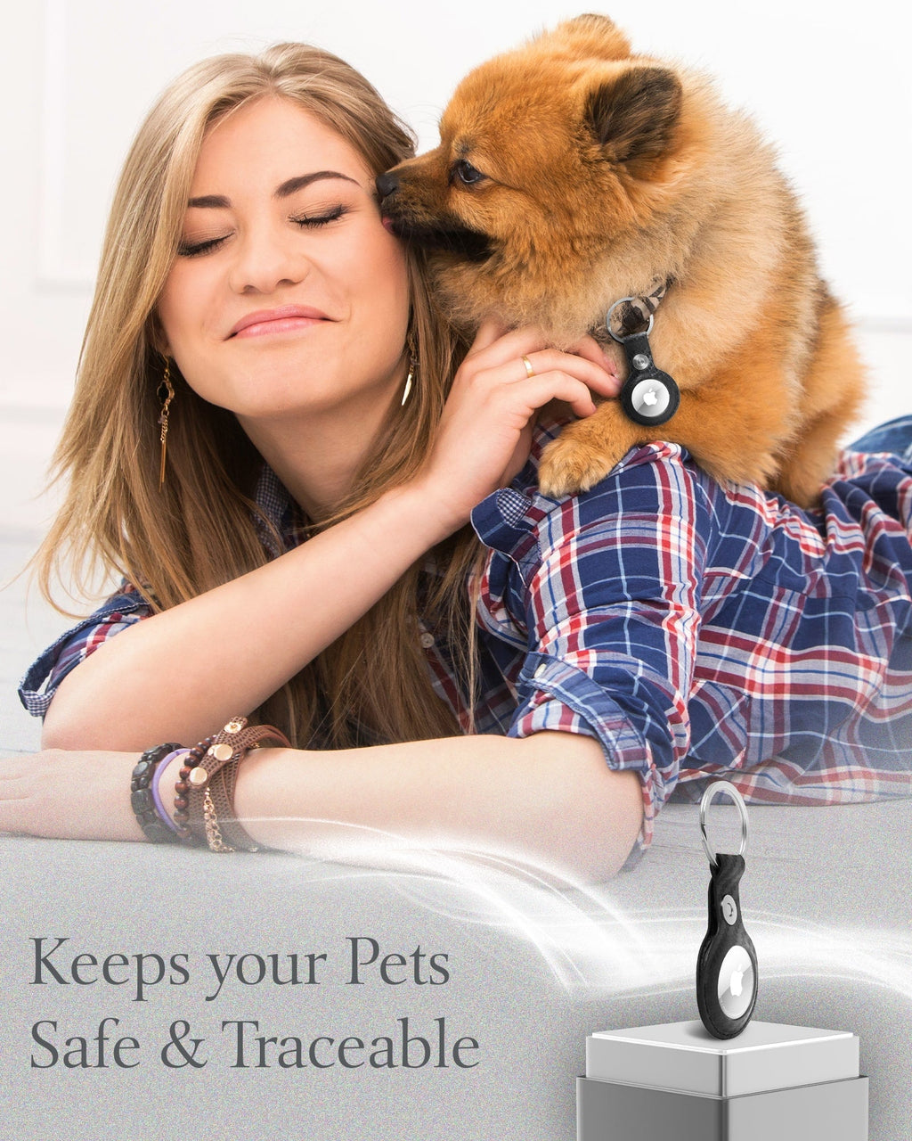 Genuine Leather Air Tag Key Chain - P's One-Stop Shop 