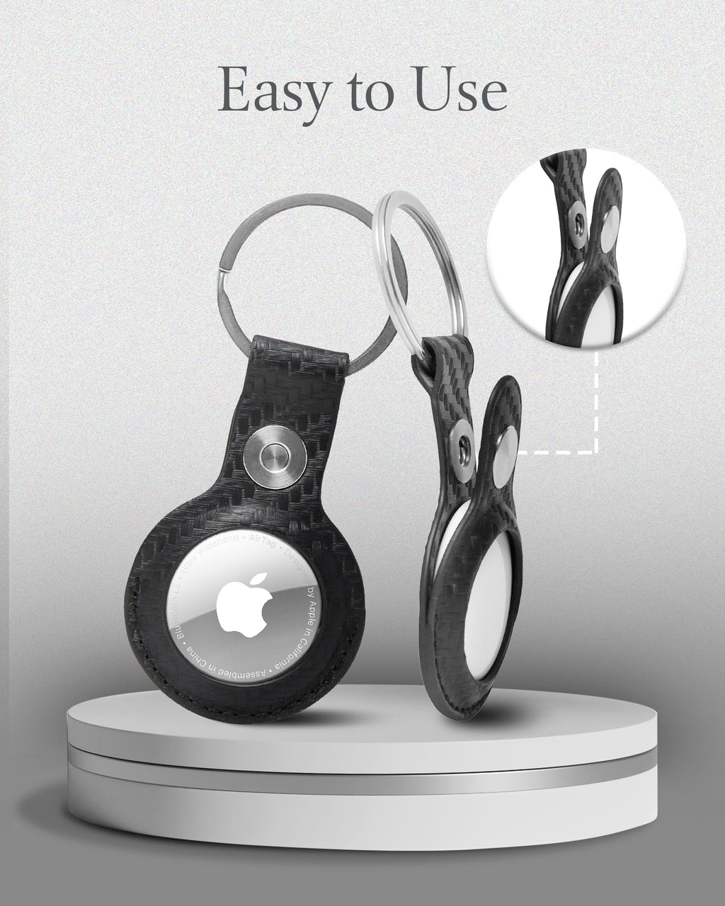 Genuine Leather Air Tag Key Chain - P's One-Stop Shop 