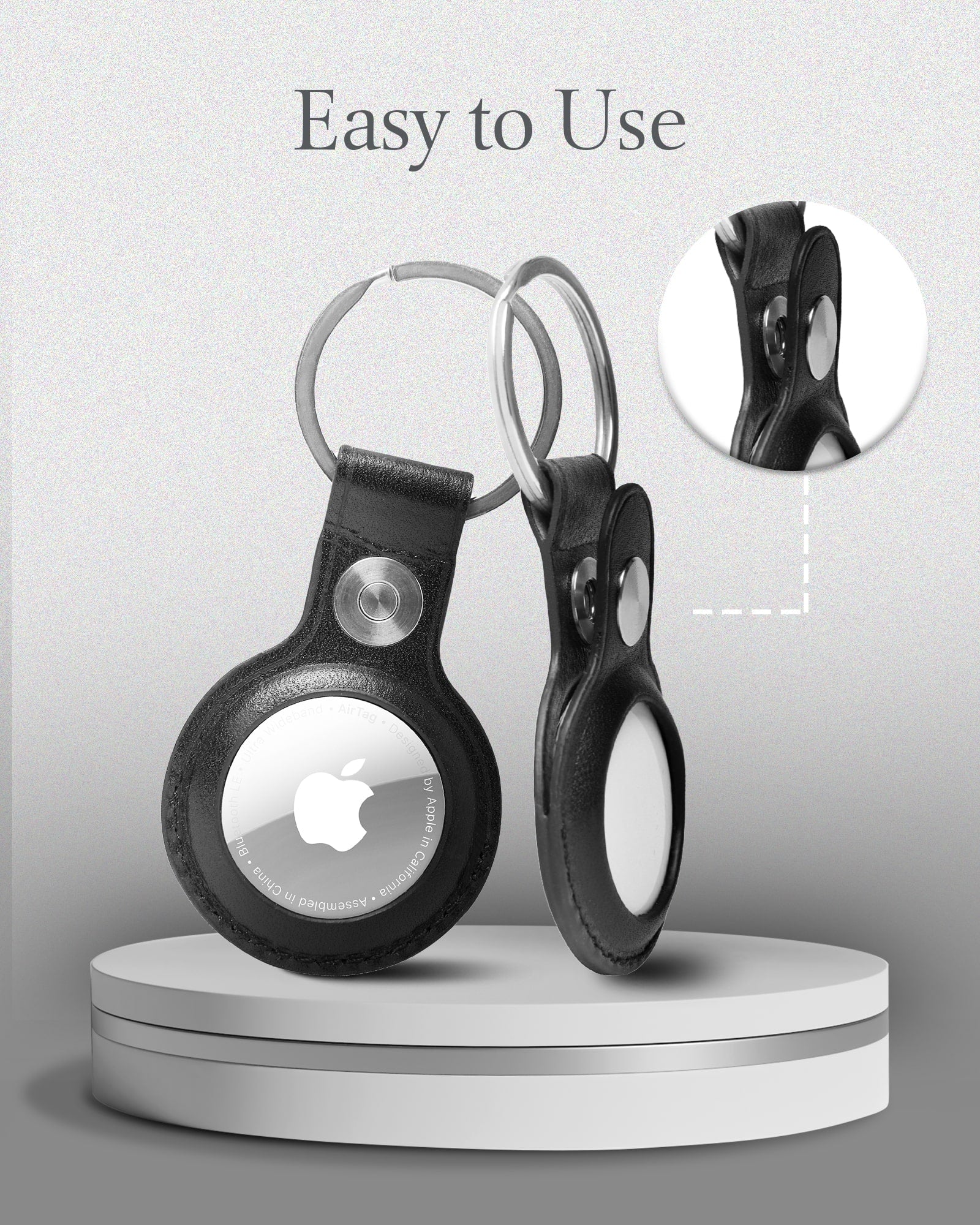Genuine Leather Air Tag Key Chain - P's One-Stop Shop 