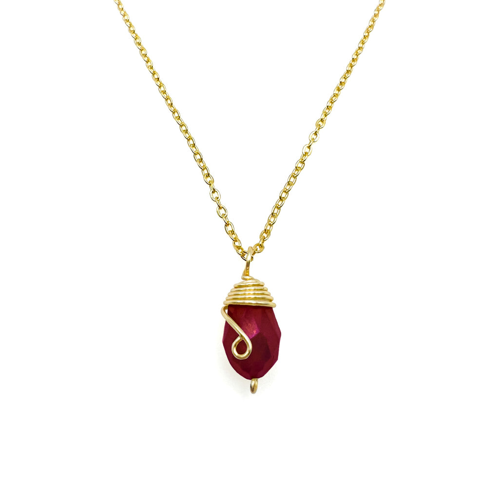 Gold Birthstone necklace - P's One-Stop Shop 