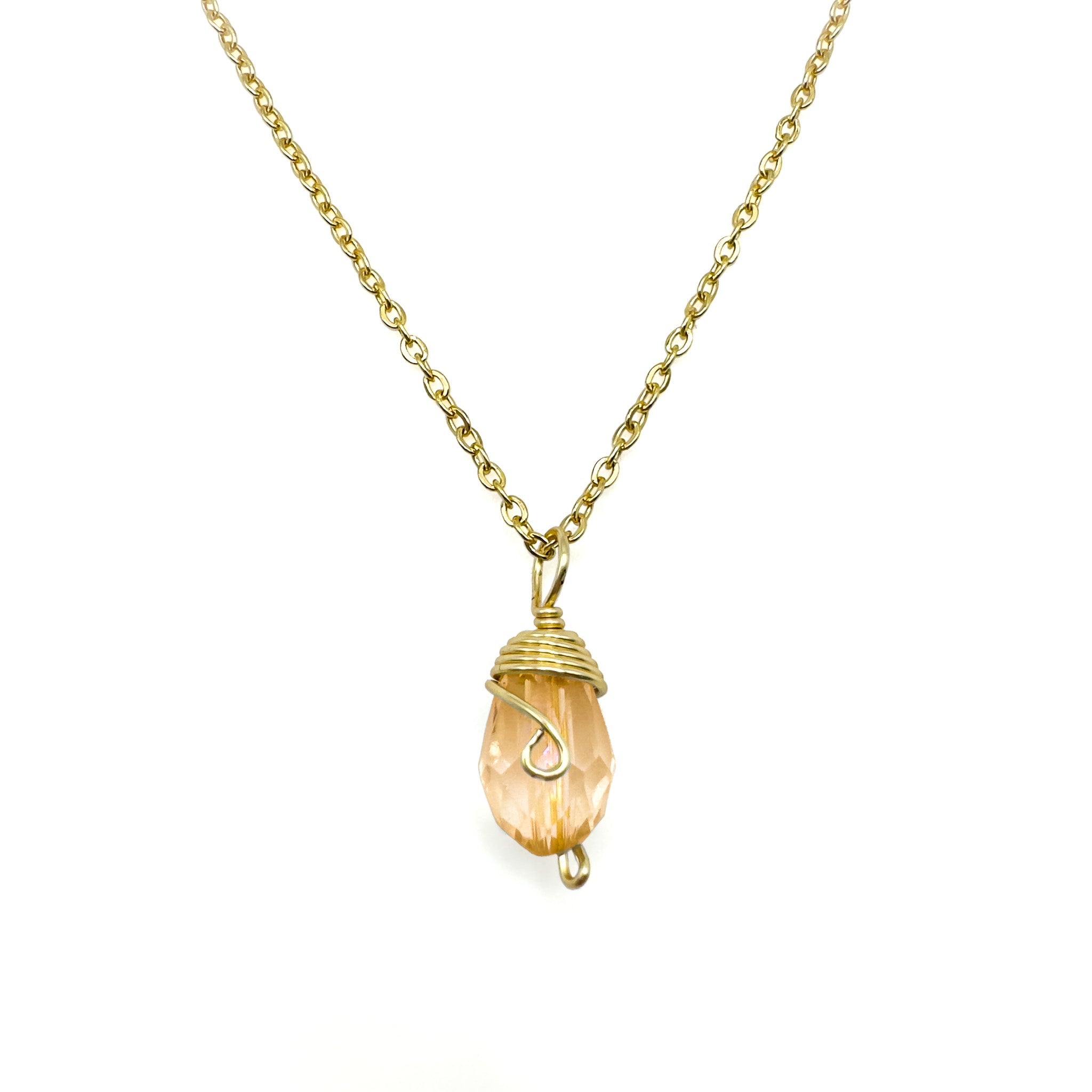 Gold Birthstone necklace - P's One-Stop Shop 