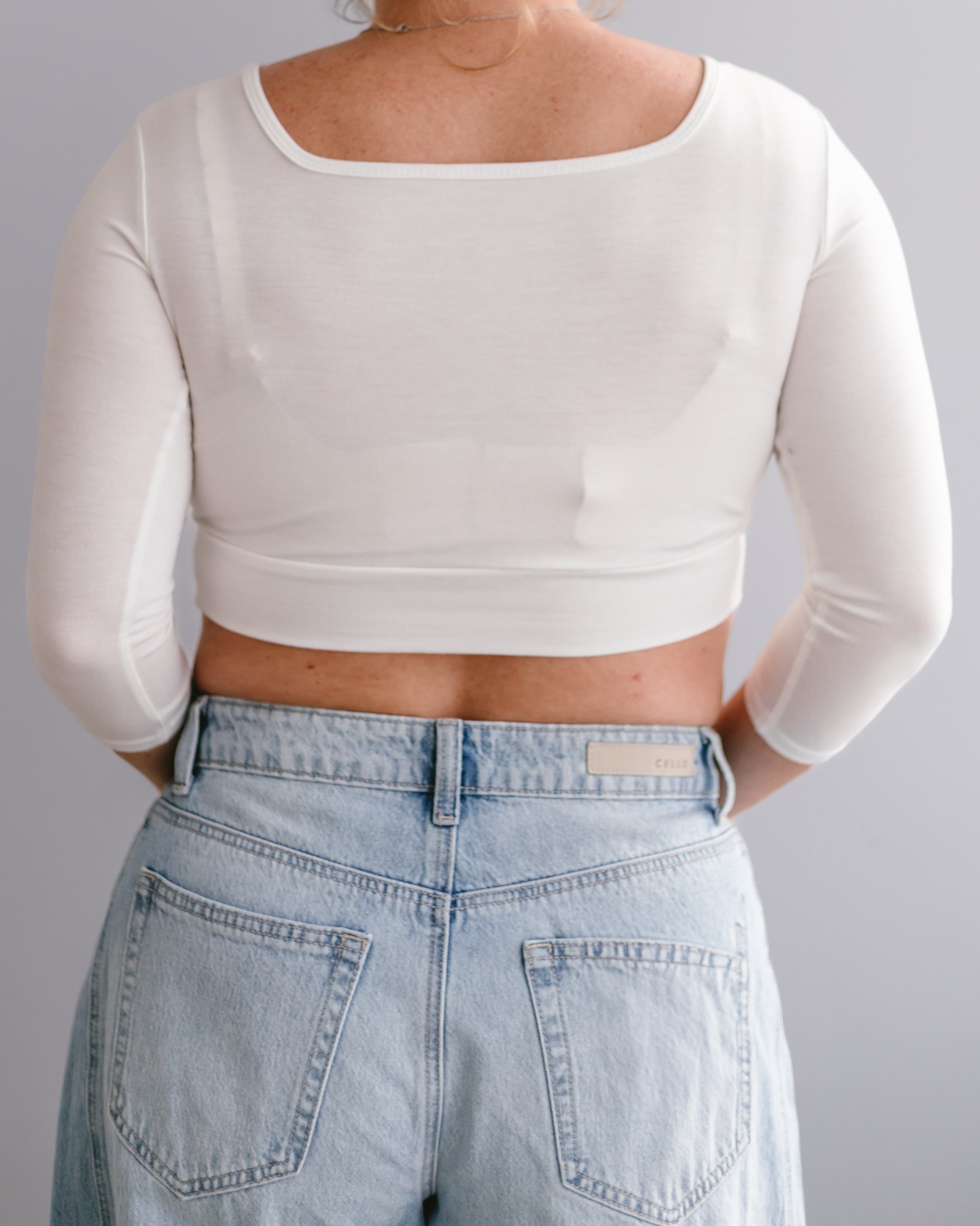 Halftee Square Neck 3/4 Sleeve - P's One-Stop Shop 
