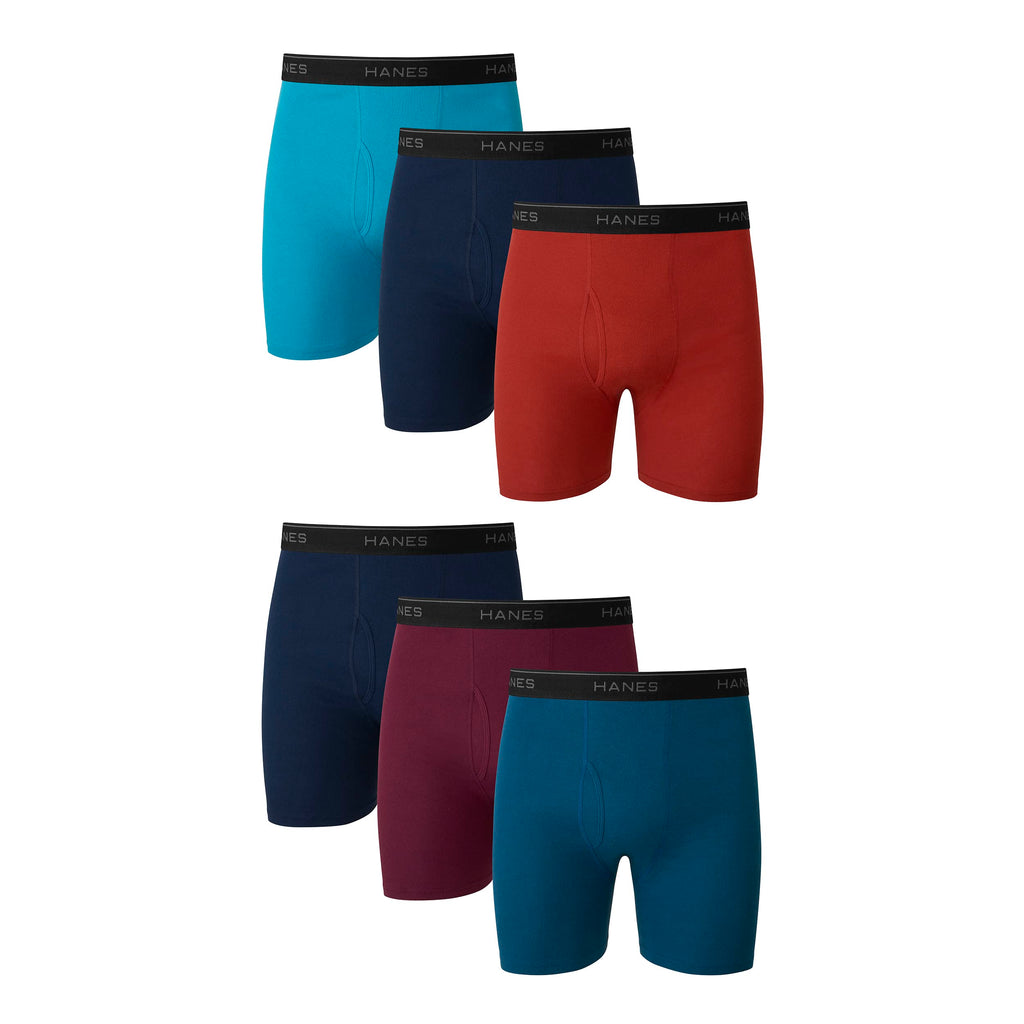 Hanes mens Underwear Boxer Briefs Pack, Cool & Breathable Cotton Moisture-wicking Underwear for Men, No Ride Up - P's One-Stop Shop 