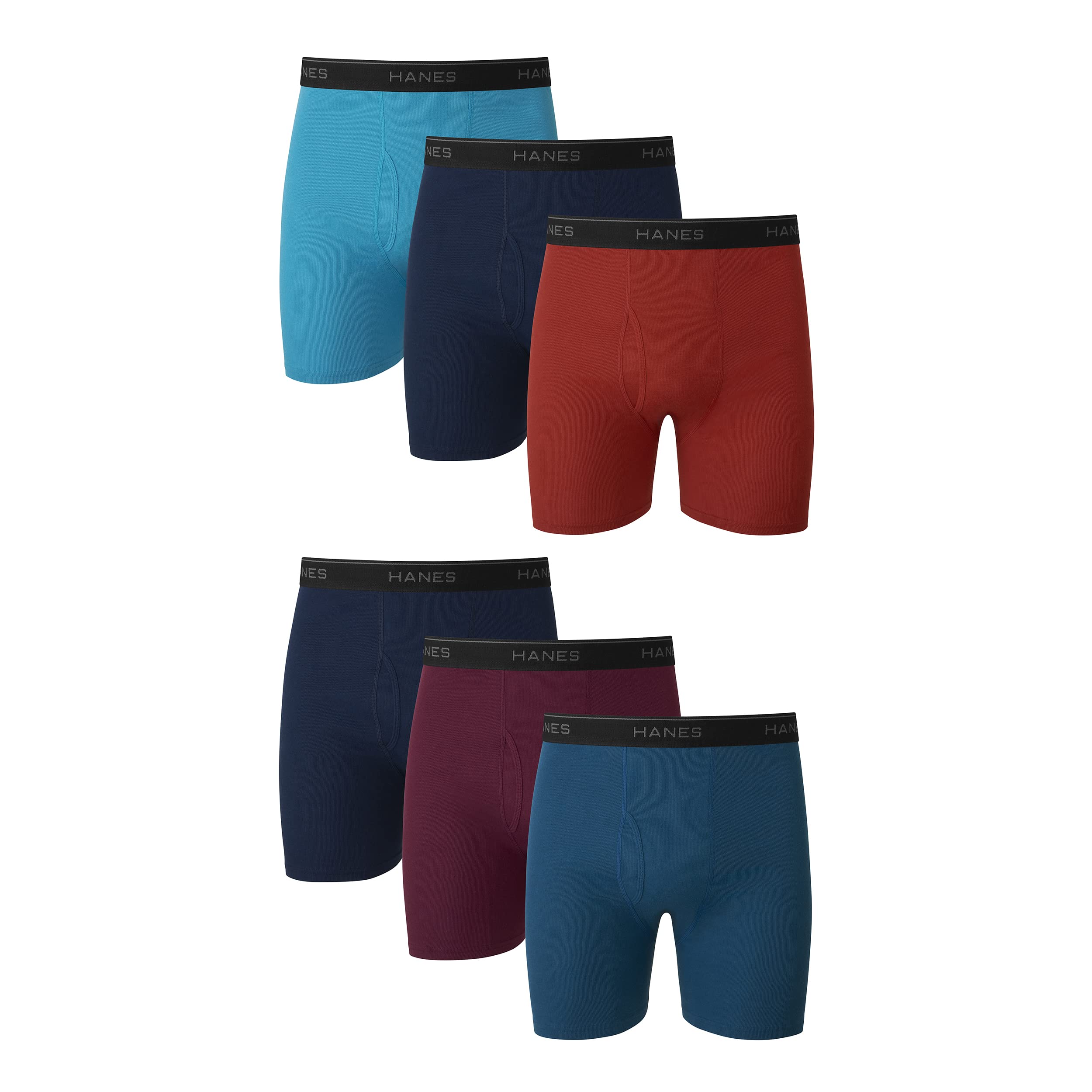 Hanes mens Underwear Boxer Briefs Pack, Cool & Breathable Cotton Moisture-wicking Underwear for Men, No Ride Up - P's One-Stop Shop 