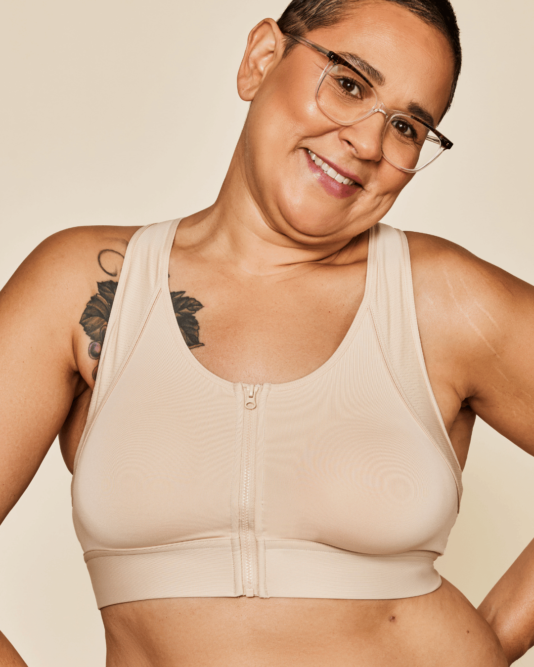 Hero Front‑Closure Sports Bra - Buff - P's One-Stop Shop 