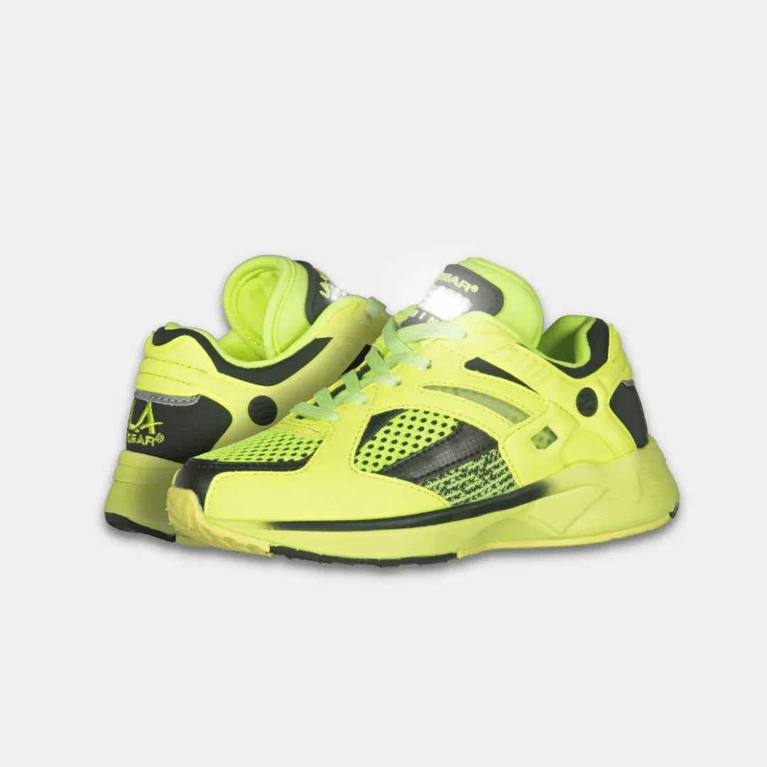 LA Gear Kids Catapult Light-Up x Glow Lowtop | Neon Yellow x Black - P's One-Stop Shop 