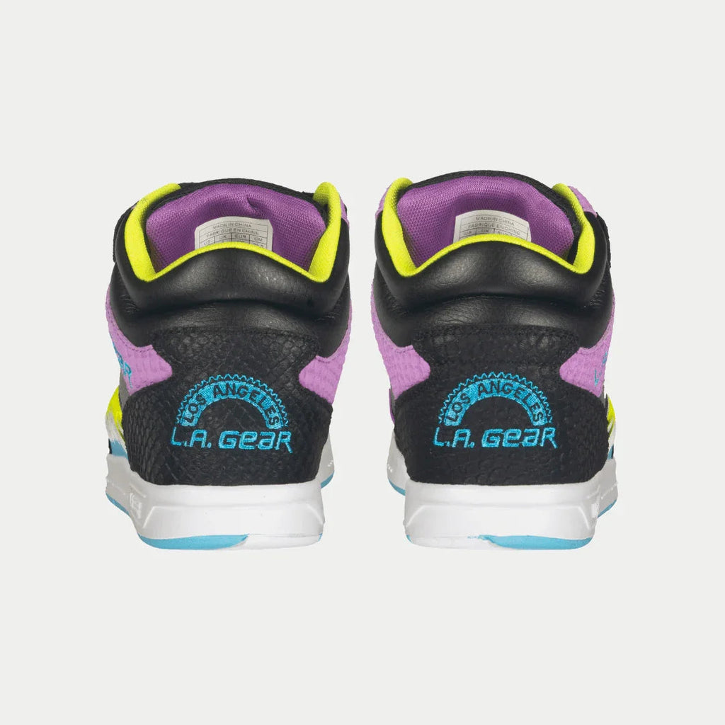LA Gear Women's Flame Hightop | Black x Purple x Turquoise - P's One-Stop Shop 