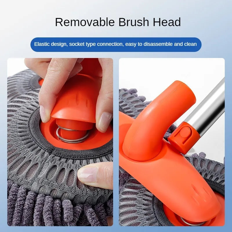 LEIBOO Car Washer Mop Foam Wash Chenille Brush Double Brush Head Roof Window Cleaning Maintenance Three-Section Telescopic Mop - P's One-Stop Shop 