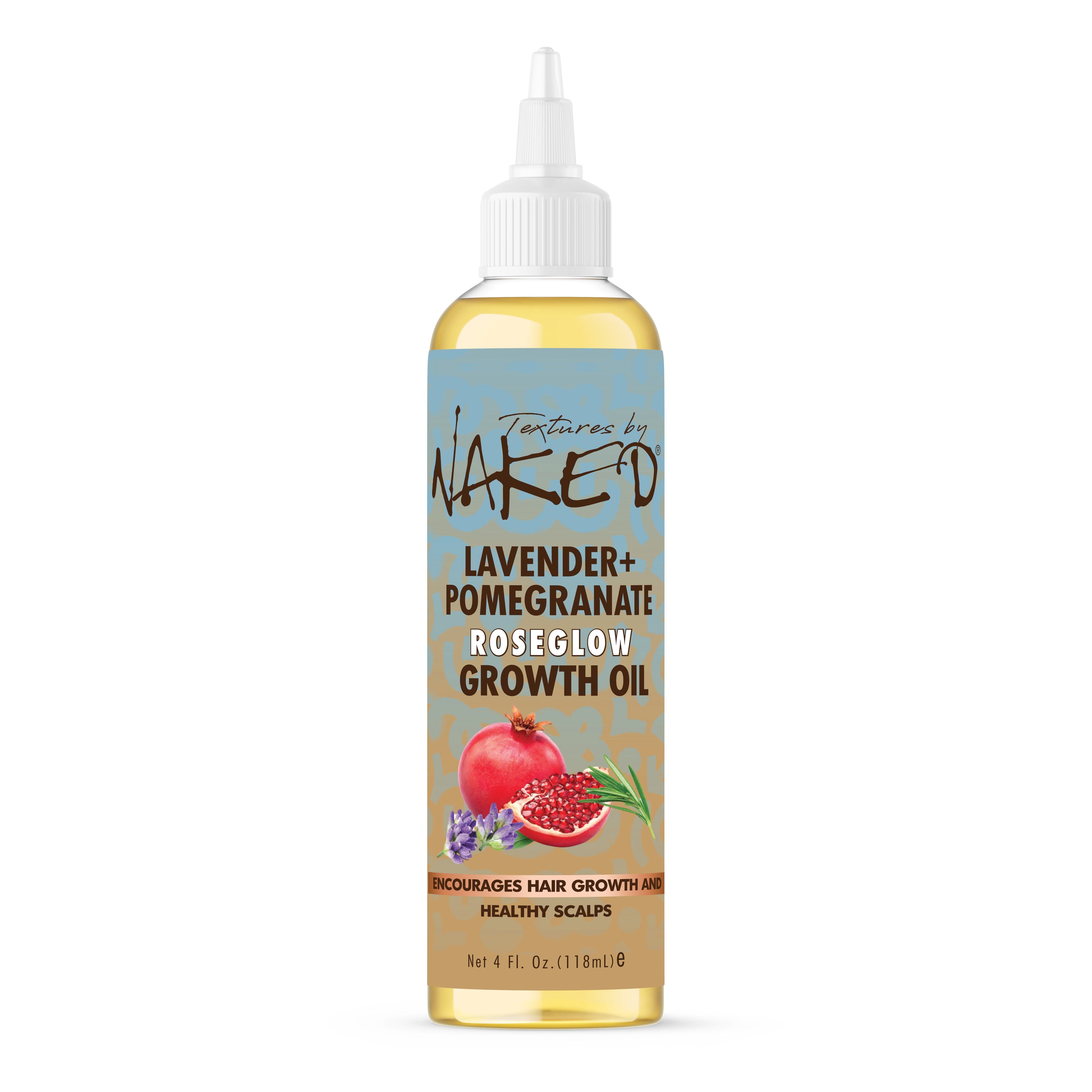 Lavender + Pomegranate RoseGlow Growth Oil - Textures By Naked - P's One-Stop Shop 
