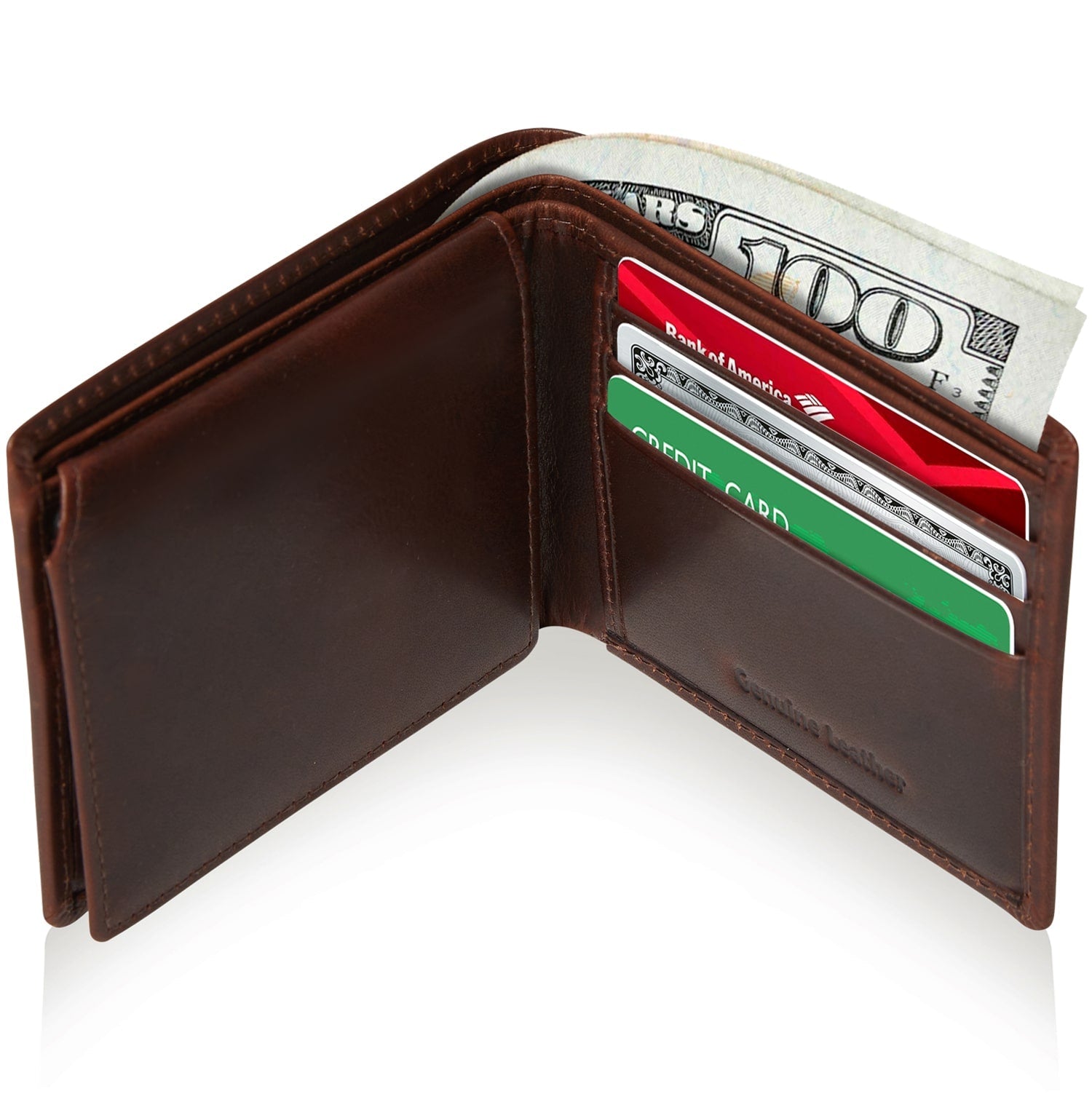 Leather Bifold Wallet - P's One-Stop Shop 