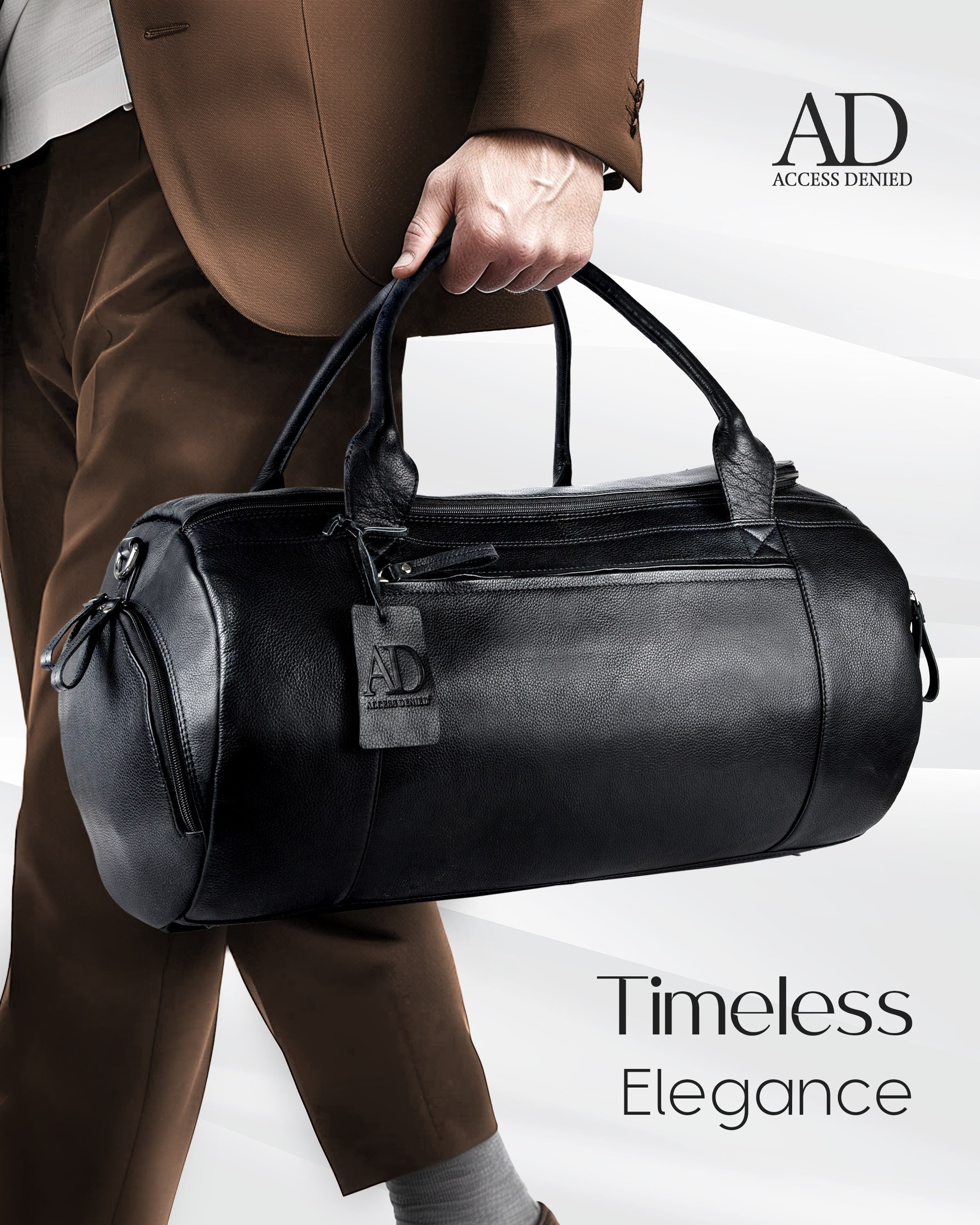 Leather Travel Duffel Bag - P's One-Stop Shop 