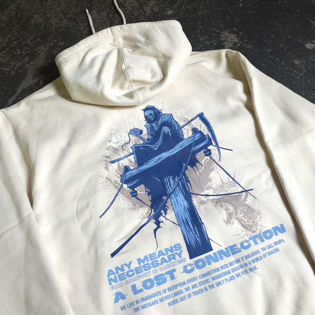 Lost Connection Pullover Hoodie Bone - P's One-Stop Shop 