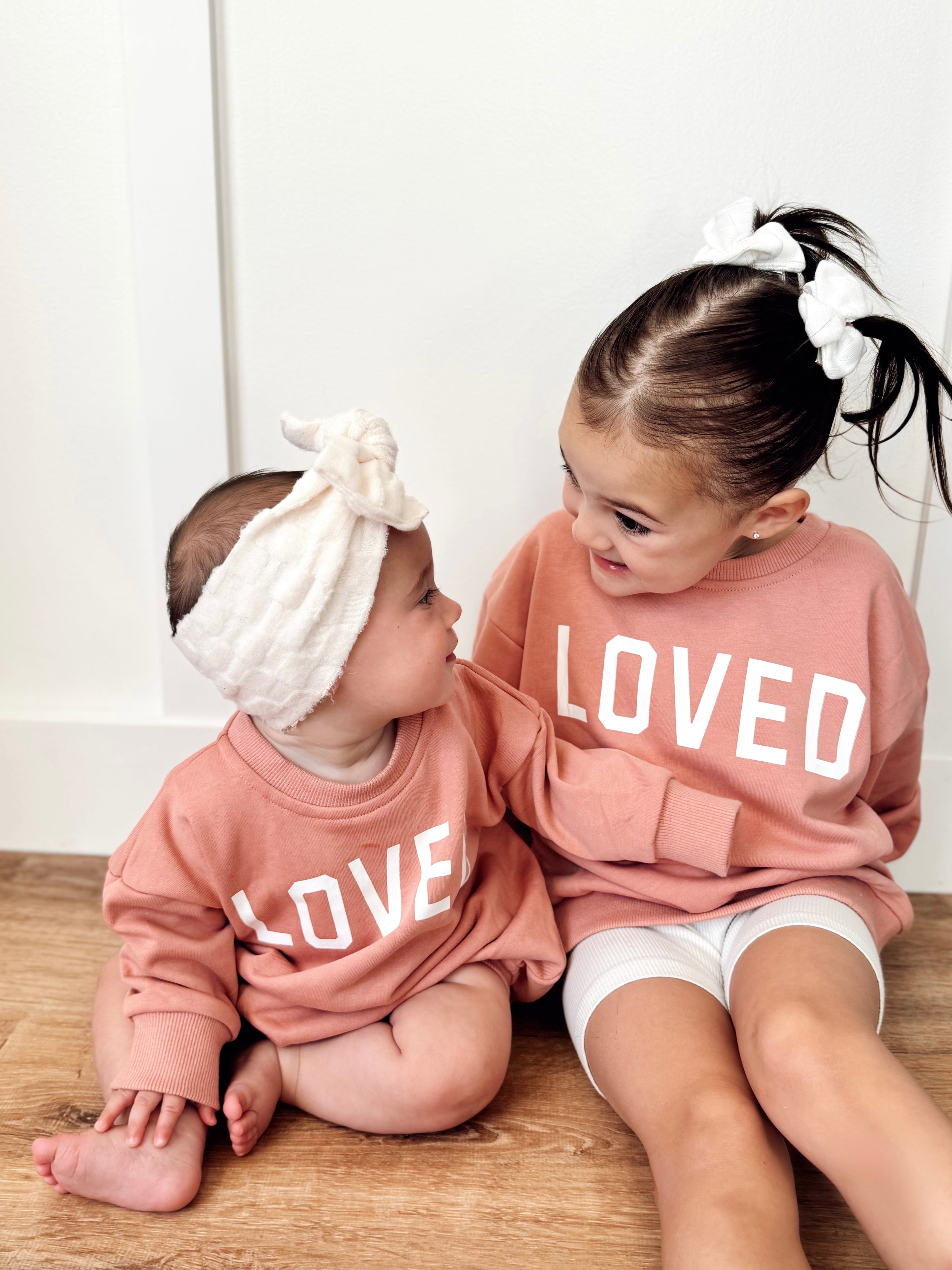 Loved Crewneck Sweatshirt - Red or Pink - P's One-Stop Shop 