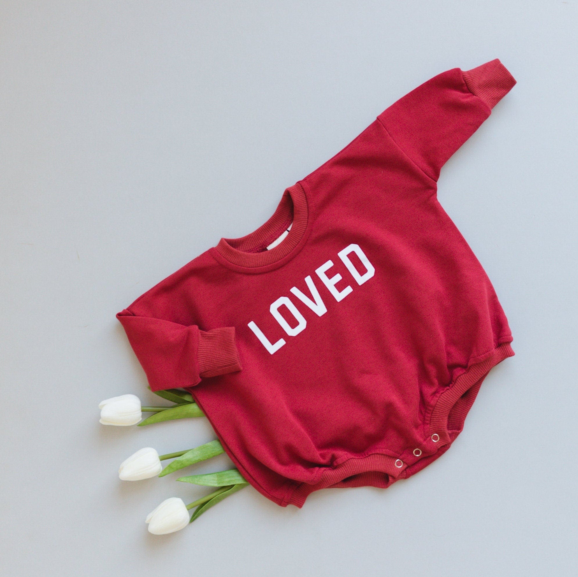 Loved Sweatshirt Romper - more colors - P's One-Stop Shop 
