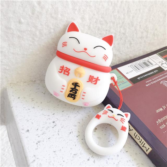 Lovely Lucky Cat Airpods Case - P's One-Stop Shop 