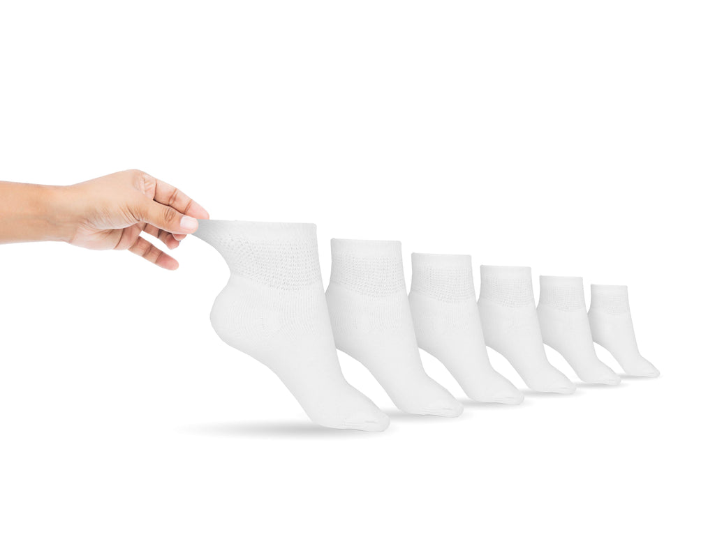 Men's Cotton Diabetic Ankle Socks (6 Pair) - P's One-Stop Shop 